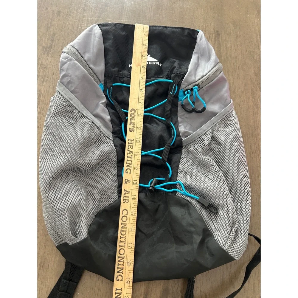 High Sierra Lightweight Hiking Daypack Backpack Black Grey Cyan Blue Mesh Straps
